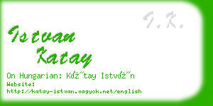 istvan katay business card